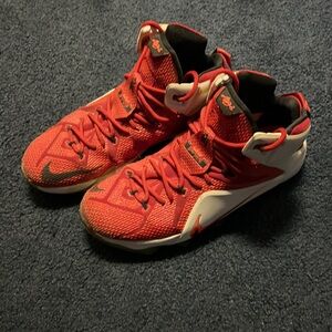 Lebron Basketball Sneakers - Size 10 - Red and White